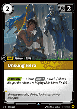 Unsung Hero - Spiritforged (Uncommon) [SFD-167]