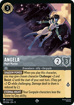Angela - Night Warrior - Winterspell (Super Rare) [11WSP-187]
