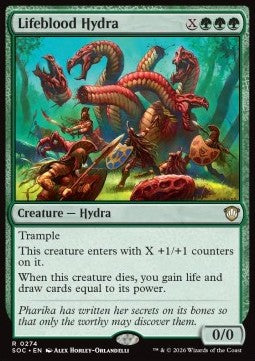 Lifeblood Hydra - Commander: Secrets of Strixhaven (Rare) [SOC-274]
