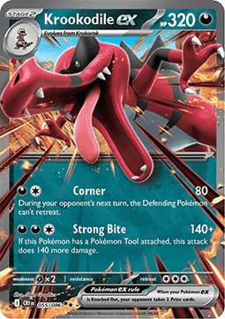 Krookodile ex - Chaos Rising (Double Rare) [CRI-055]