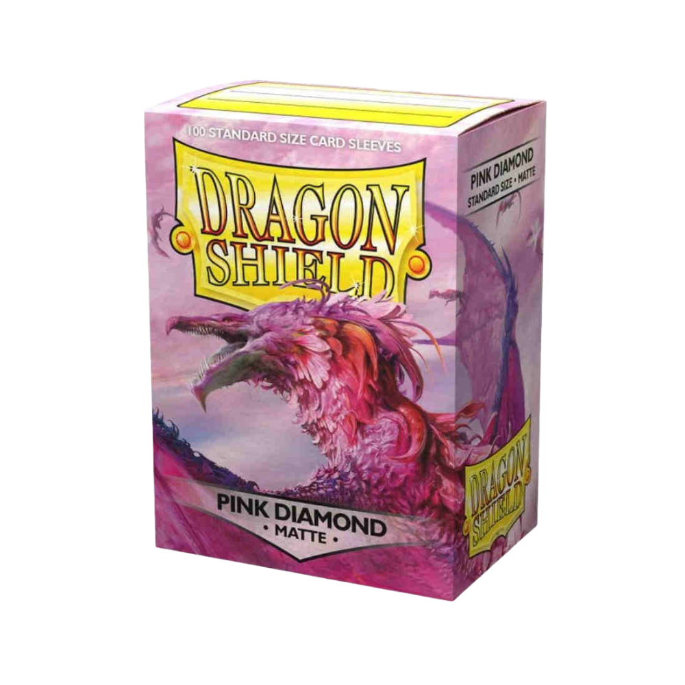 Dragon Shield Jet Matte Sleeves – 100 Kartenhüllen in Standardgröße, pink diamond, strukturierte Oberfläche für optimalen Halt beim Spielen.