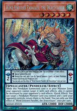Wind Unicorn Parallel, the Dracoslayer (V.1 - Secret Rare)