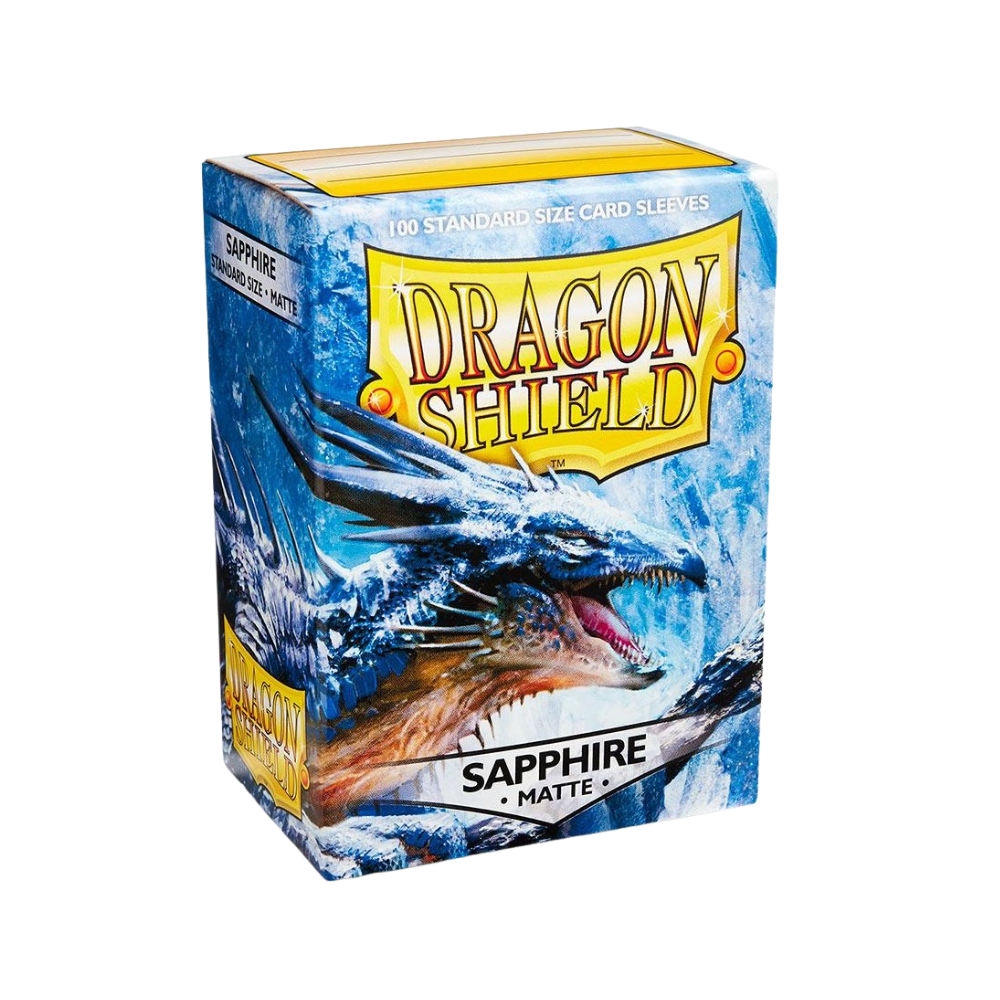 Dragon Shield Jet Matte Sleeves – 100 Kartenhüllen in Standardgröße, sapphire, strukturierte Oberfläche für optimalen Halt beim Spielen.