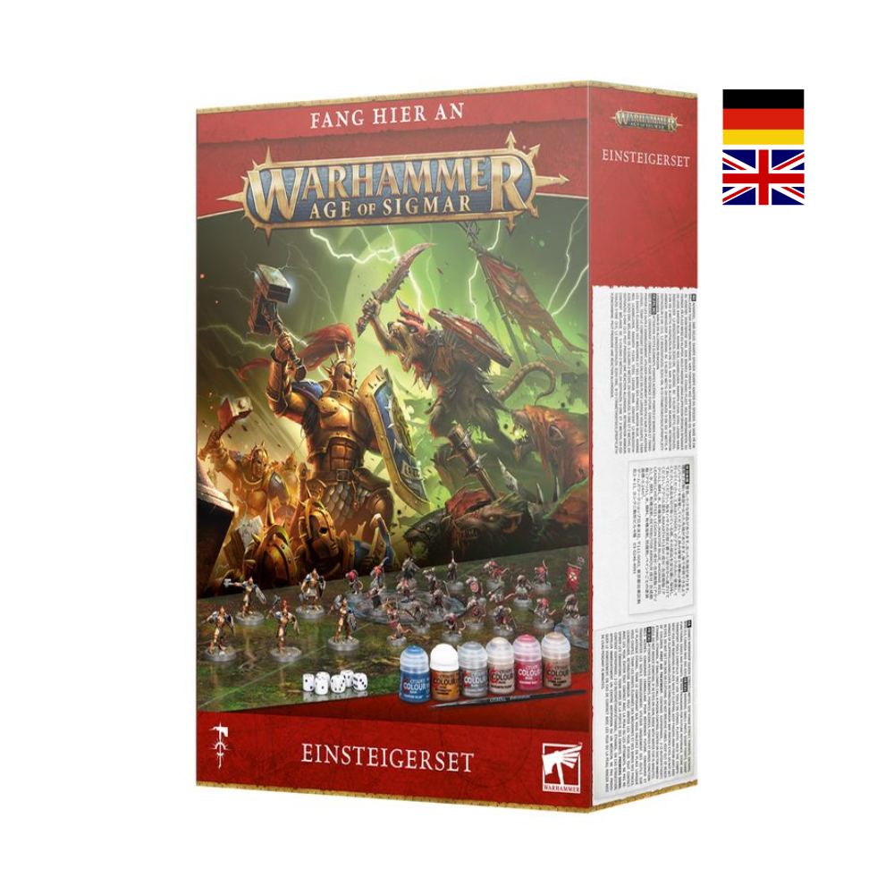 Warhammer Age of Sigmar Einsteigerset Box Starter Set Miniaturen Farben Zubehör Tabletop Einstieg