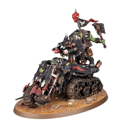 Warhammer 40.000 Armageddon Ork Fahrzeug mit Kettenantrieb, Raketenbewaffnung und Besatzung
