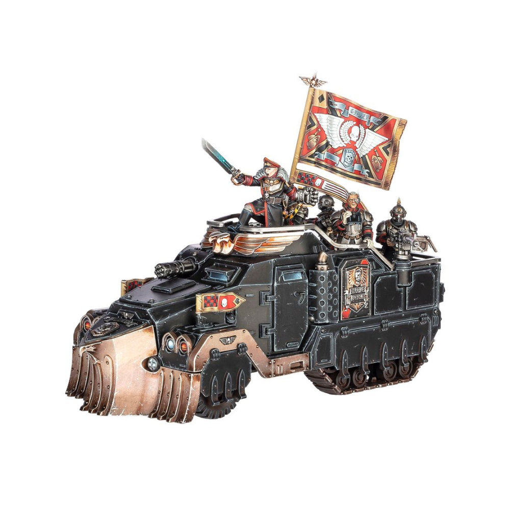 Warhammer 40k Commissar Graves Panzerfahrzeug Miniatur mit Besatzung, Astra Militarum Modell für Tabletop Sammler Deutschland