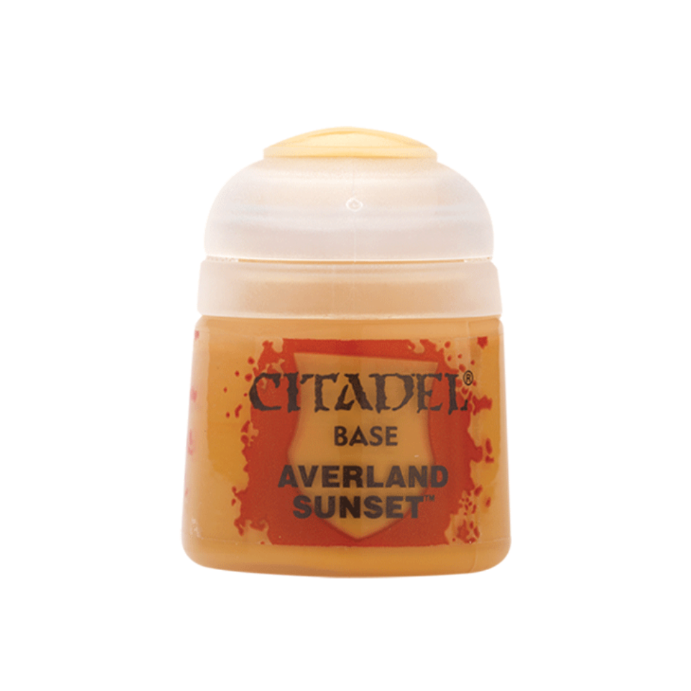 ALT-Text:
Citadel Colour Base Averland Sunset Warhammer Farbe gelb Acrylfarbe Miniaturen bemalen Tabletop