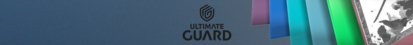 Ultimate Guard Banner mit Kartenhüllen und Zubehör – perfekter Schutz für deine Sammelkarten.