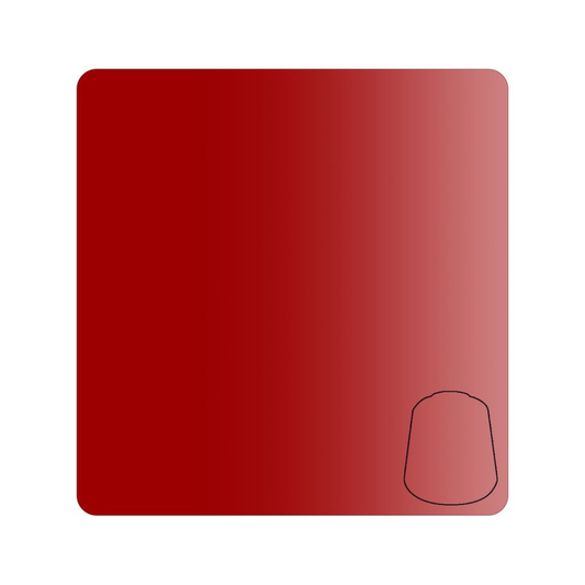 Roter Farbverlauf der Citadel Contrast Farbe Blood Angels Red für Warhammer Miniaturen, intensiver Rotton mit weichem Übergang