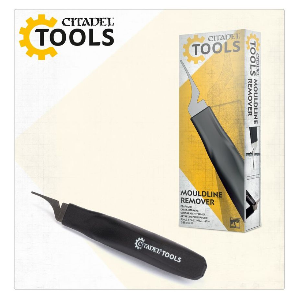 Citadel Tools Gussgratenentferner (66-65) mit schwarzem Griff und gebogener Klinge für präzise Modellbauarbeiten.