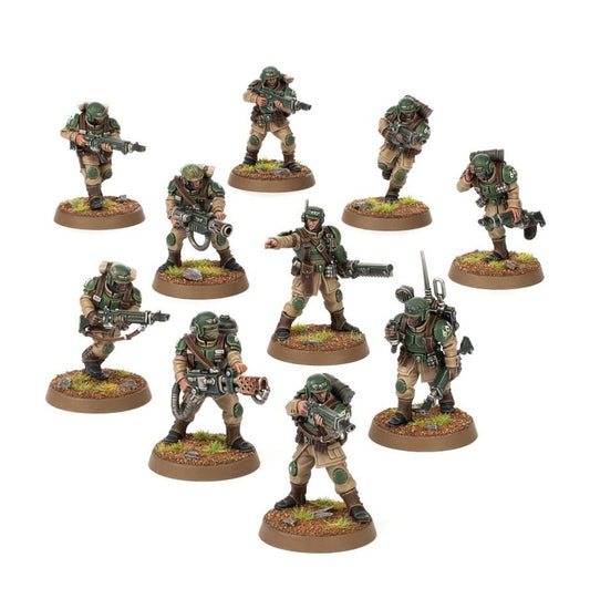 Warhammer 40.000 Astra Militarum Cadian Shock Troops Box Set, imperiale Infanterie Miniaturen Einheit