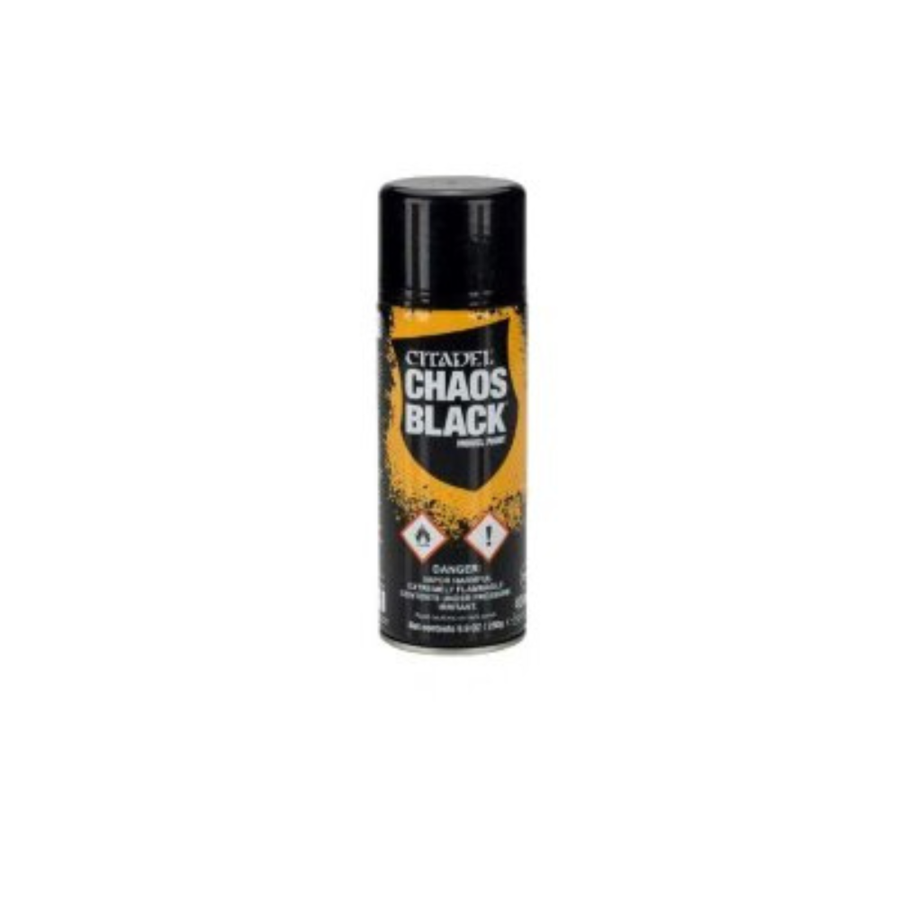 Citadel Spray Chaos Black Grundierung schwarzes Spray für Warhammer Miniaturen Grundierung
