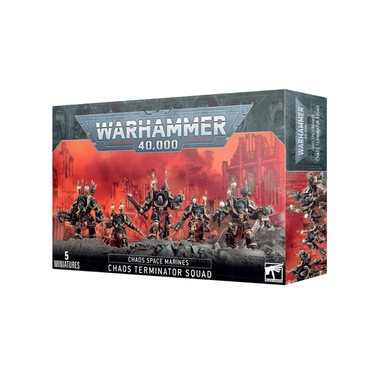 Warhammer 40k Chaos Terminator Squad Miniaturen Set Chaos Space Marines 5 Modelle Tabletop Figuren Box