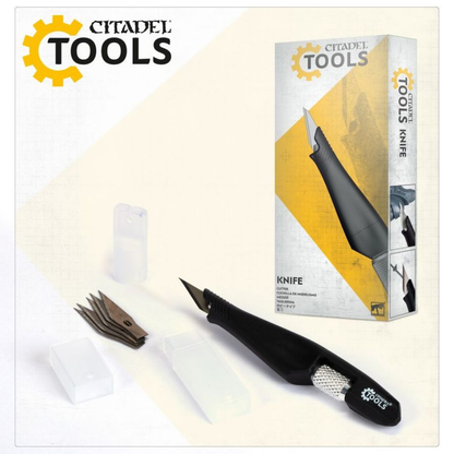 Citadel Tools Messer (66-61) mit Präzisionsgriff, Ersatzklingen und Schutzkappen für den Miniaturen- und Modellbau.