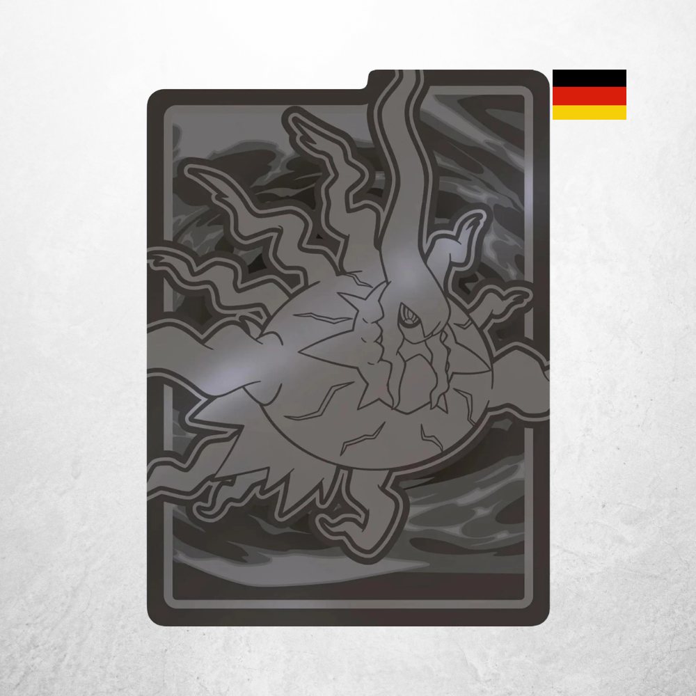 Kartentrenner der Pokémon Dunkelnacht Top-Trainer-Box mit Darkrai-Motiv aus der Erweiterung Mega-Entwicklung Dunkelnacht.