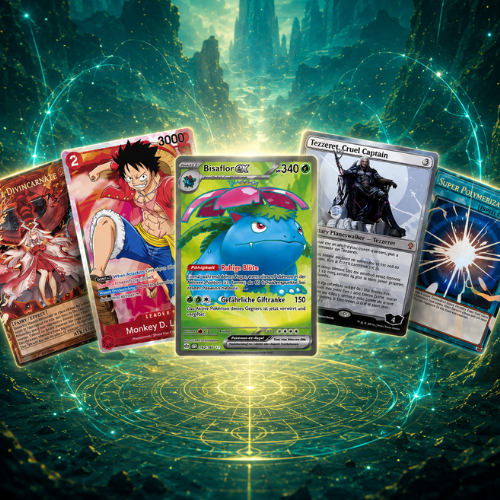 Pokémon, One Piece, Yu-Gi-Oh! und Magic Einzelkarten für Spieler und TCG Sammler