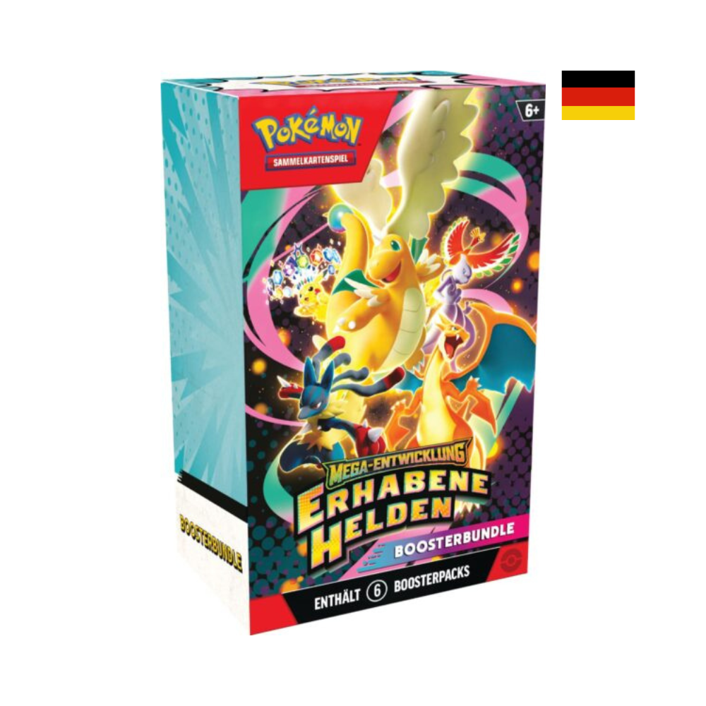Pokémon Erhabene Helden Booster Bundle deutsch mit 6 Boosterpacks Sammelkarten Box Set
