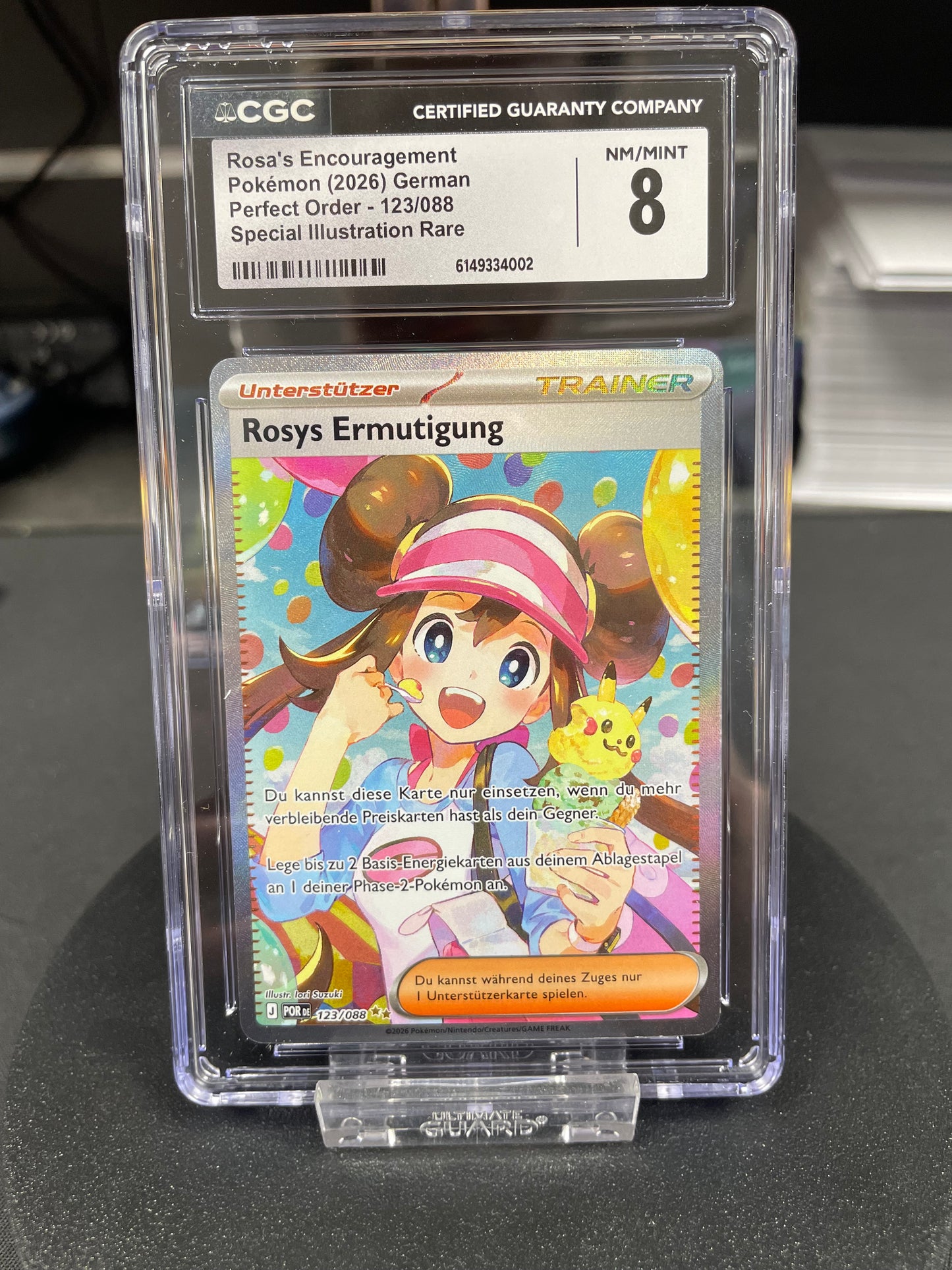 Rosa's Encouragement POR-123 – CGC 8 – Pokémon Deutsch – Special Illustration Rare