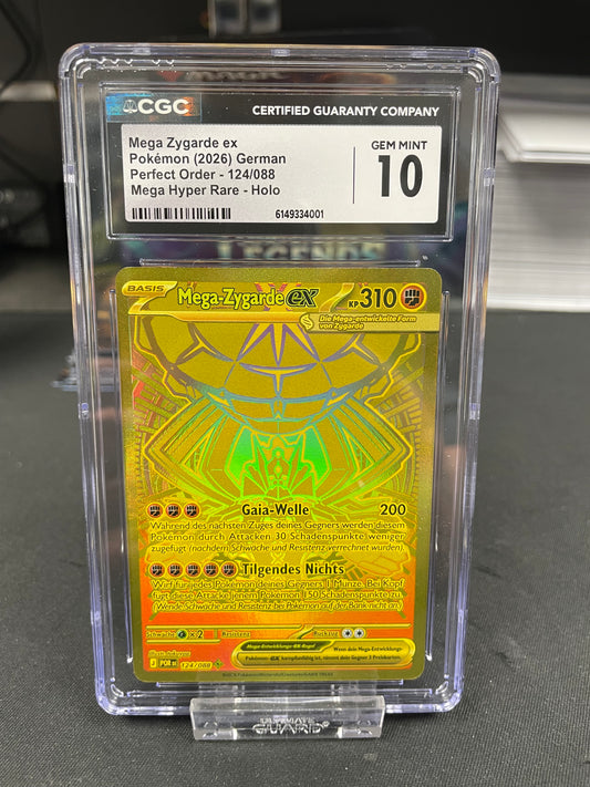 Mega-Zygarde ex 124 – CGC 10 – Pokémon Optimale Ordnung – Mega Hyper Rare – DE