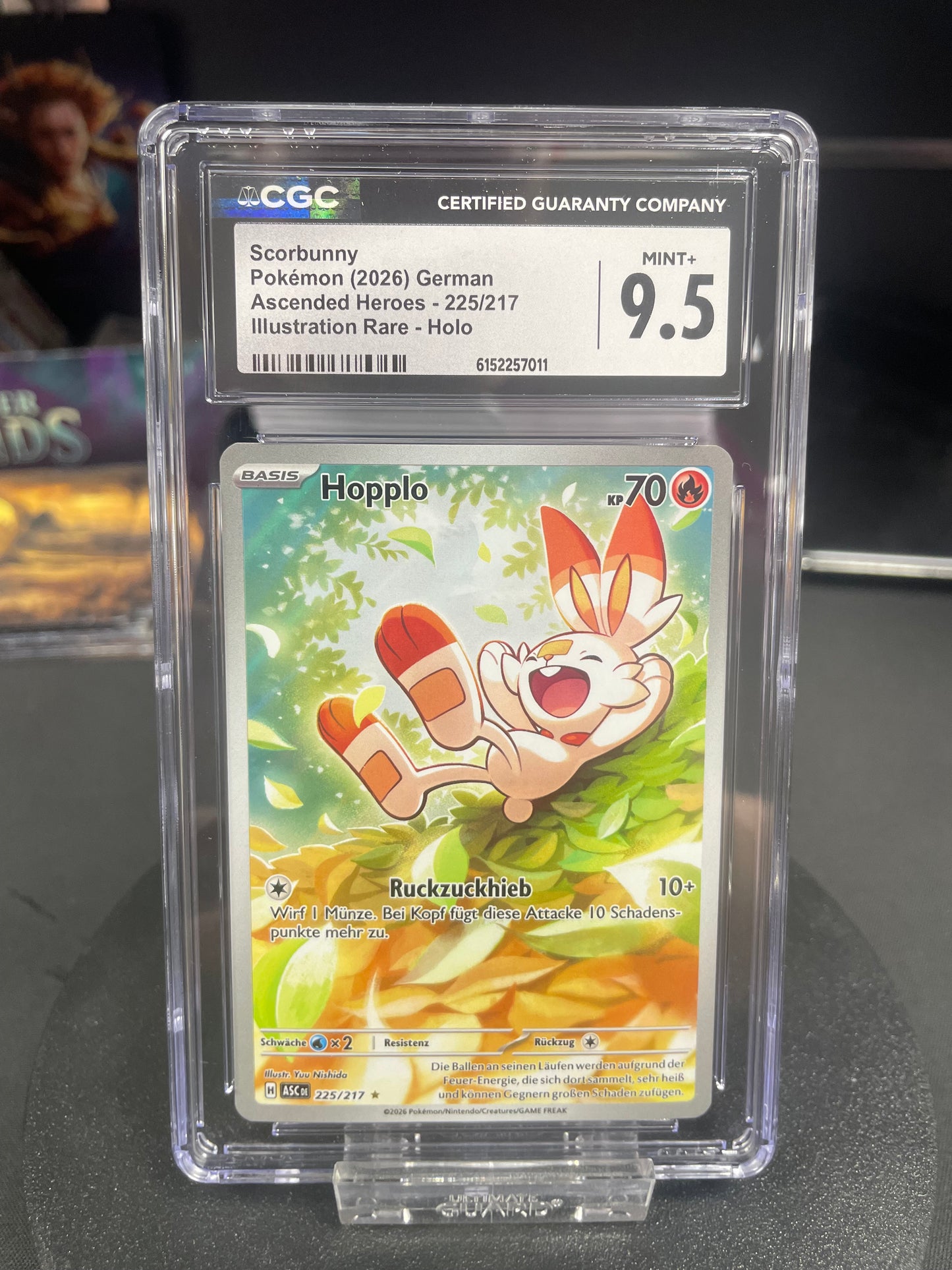 Scorbunny ASC-225 – CGC 9.5 – Pokémon Erhabene Helden – Deutsch