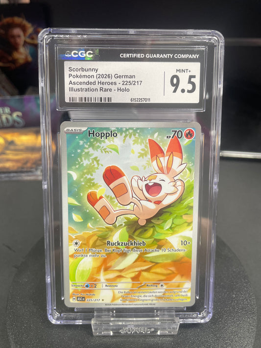 Scorbunny ASC-225 – CGC 9.5 – Pokémon Erhabene Helden – Deutsch