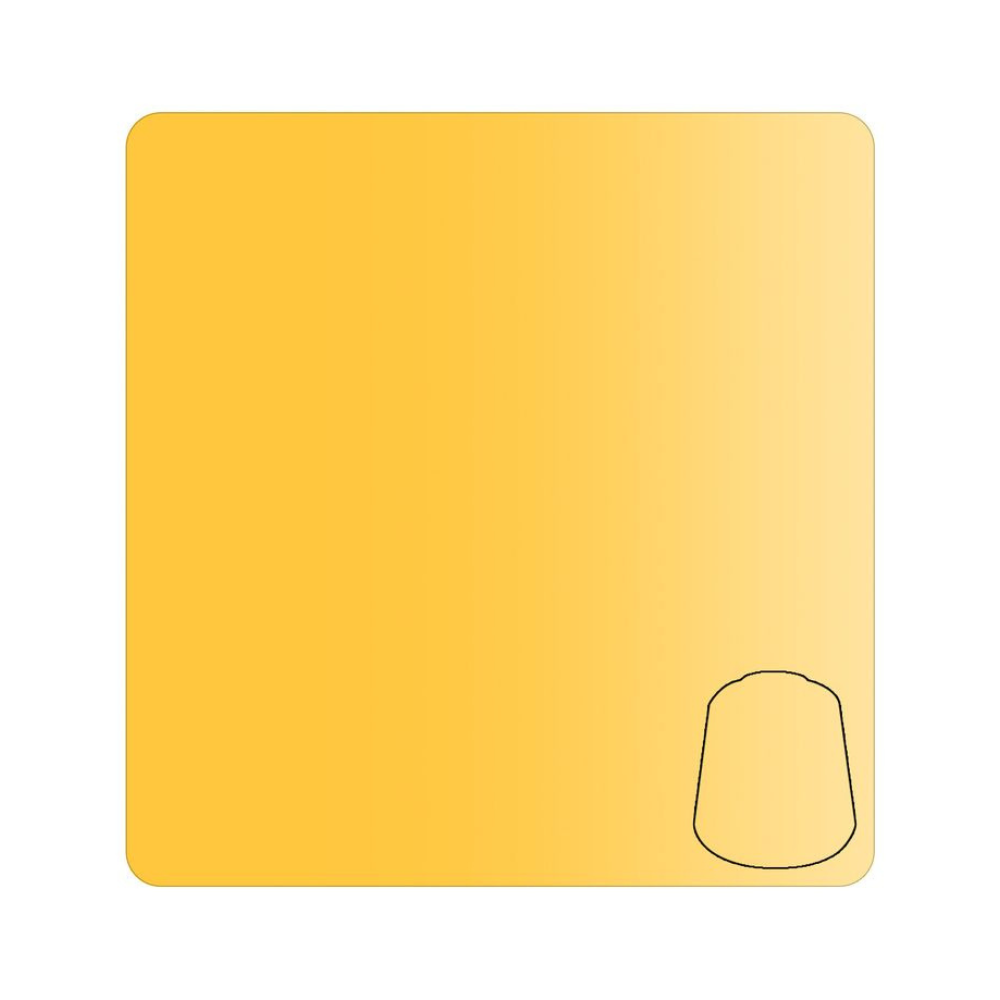 Gelbe Contrast-Farbfläche Iyanden Yellow, gleichmäßiger Farbverlauf für Warhammer Miniaturen und Details