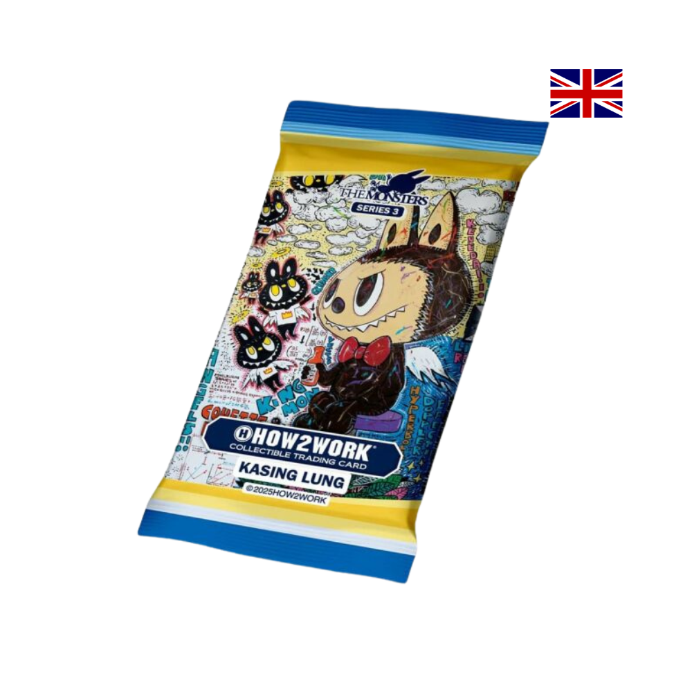 How2Work The Monsters Series 3 Kasing Lung Trading Card Boosterpack mit Labubu Motiv
