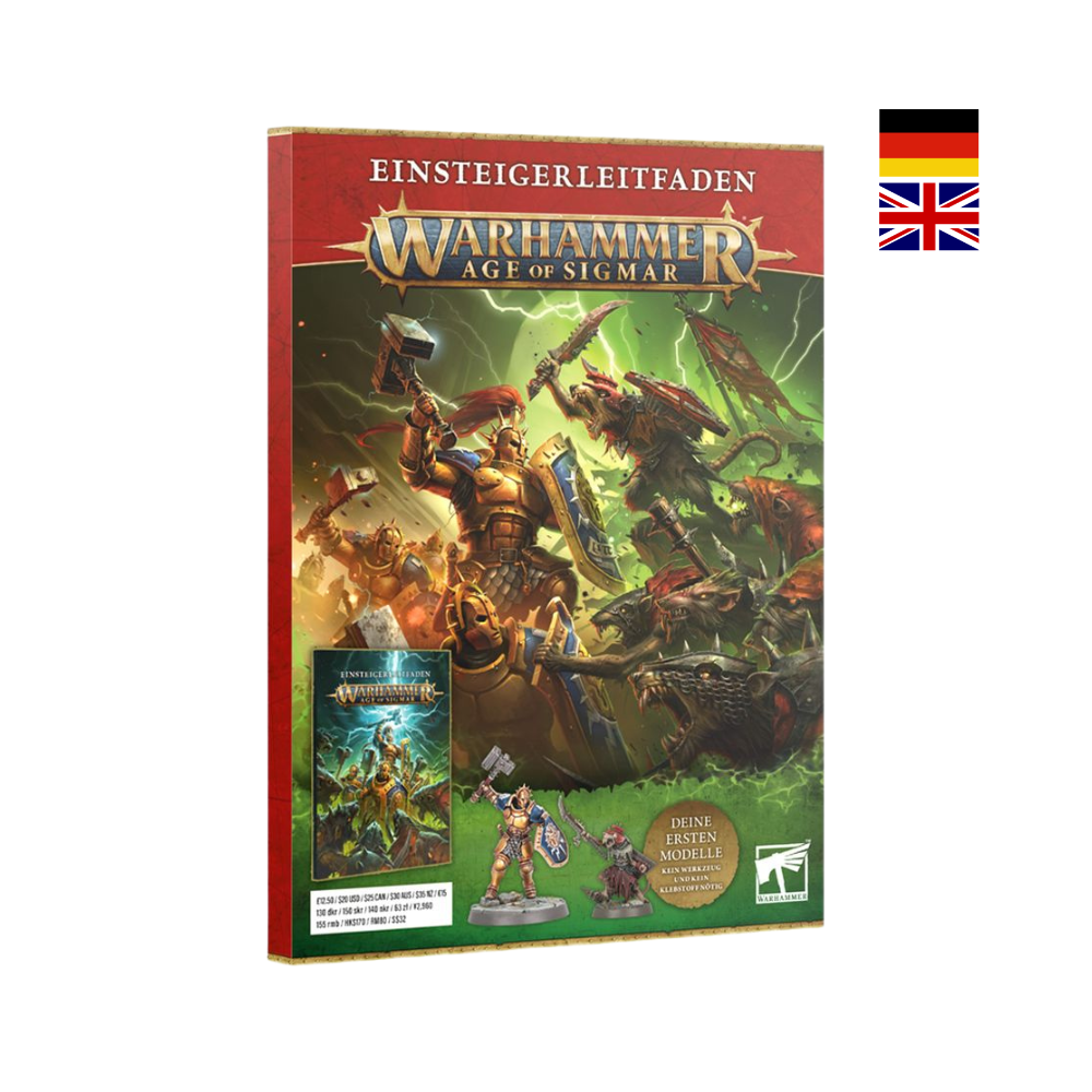 Warhammer Age of Sigmar Einsteigerleitfaden Set, Starterbox mit Miniaturen und Regelbuch, deutsche und englische Version