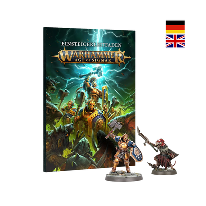 Warhammer Age of Sigmar Einsteigerleitfaden Buch mit Stormcast Eternals und Skaven Miniaturen, Starterset deutsch oder englisch