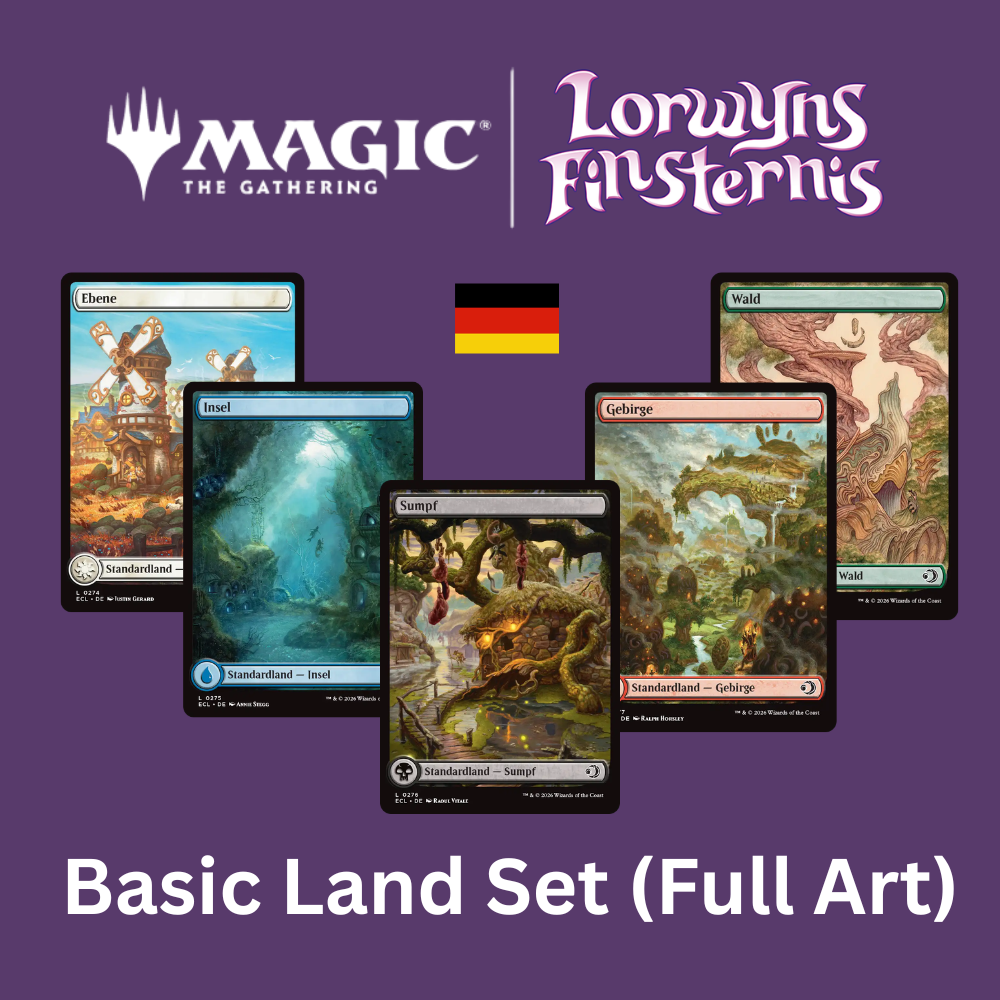 Magic: The Gathering - Lorwyns Finsternis: Full Art Basic Land Set: Ebene, Insel, Sumpf, Gebirge, Wald