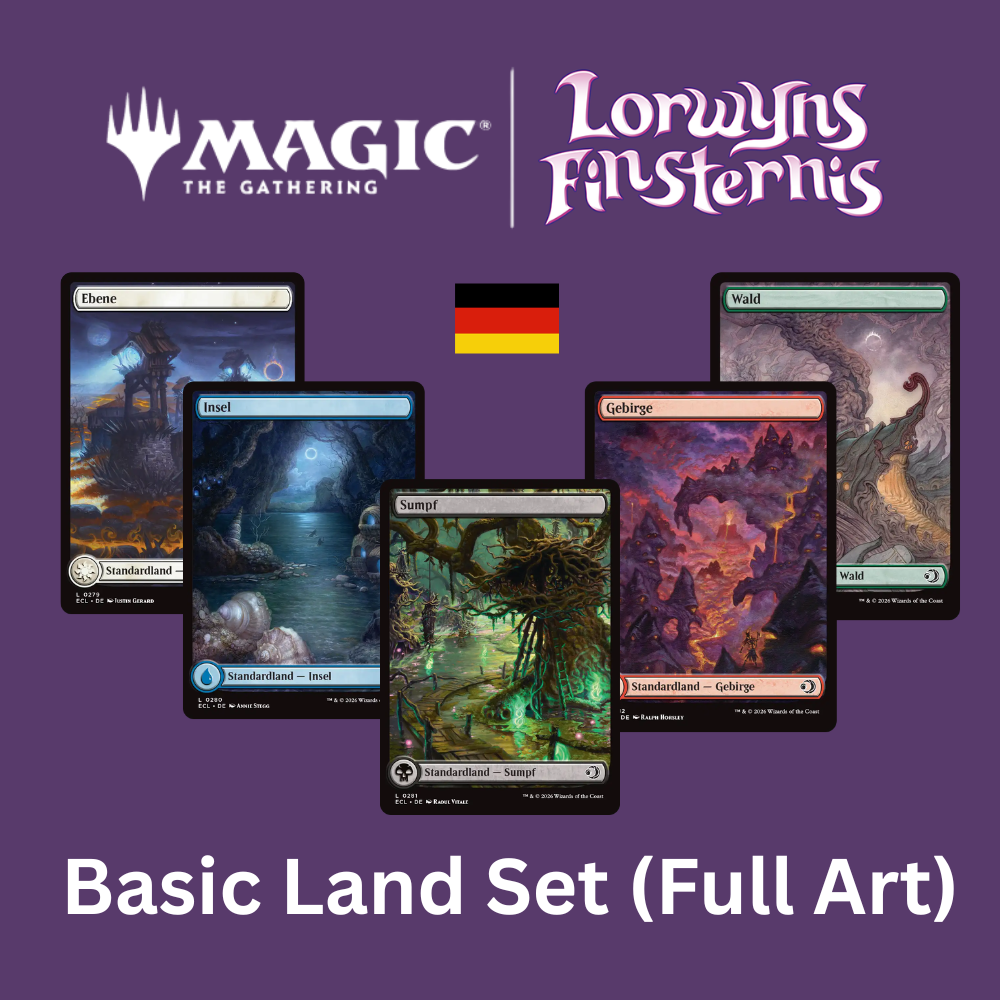 Magic: The Gathering - Lorwyns Finsternis: Full Art Basic Land Set: Ebene, Insel, Sumpf, Gebirge, Wald