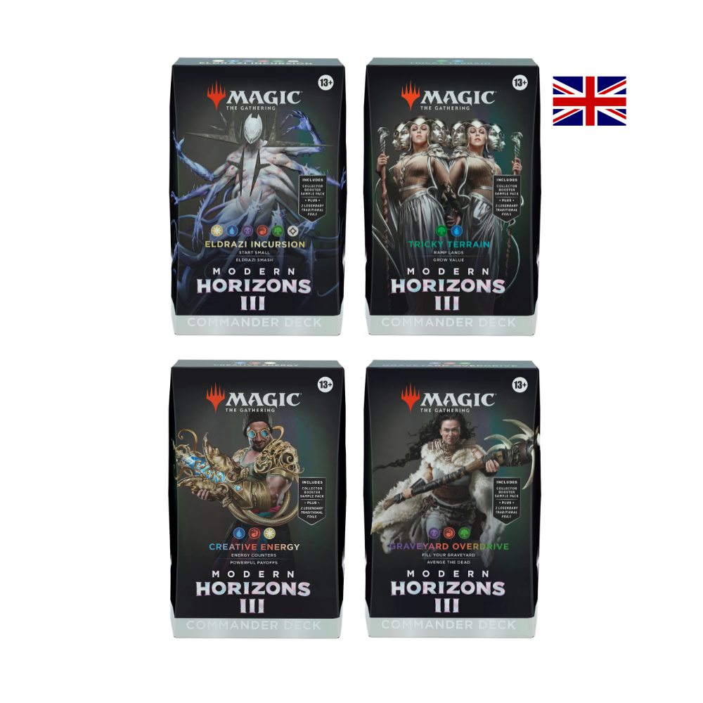 Magic The Gathering Modern Horizons 3 Commander Deck Set mit Eldrazi Incursion, Tricky Terrain, Creative Energy und Graveyard Overdrive Englisch kaufen Deutschland