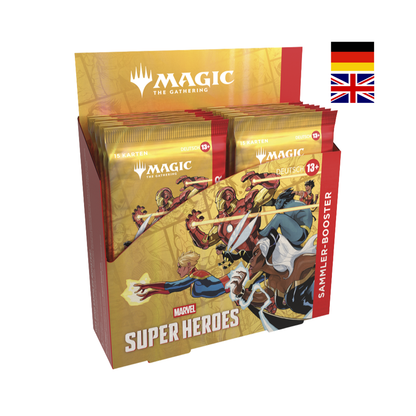 Magic: The Gathering Marvel Super Heroes Collector Booster Display mit deutschen oder englischen Collector Boostern
