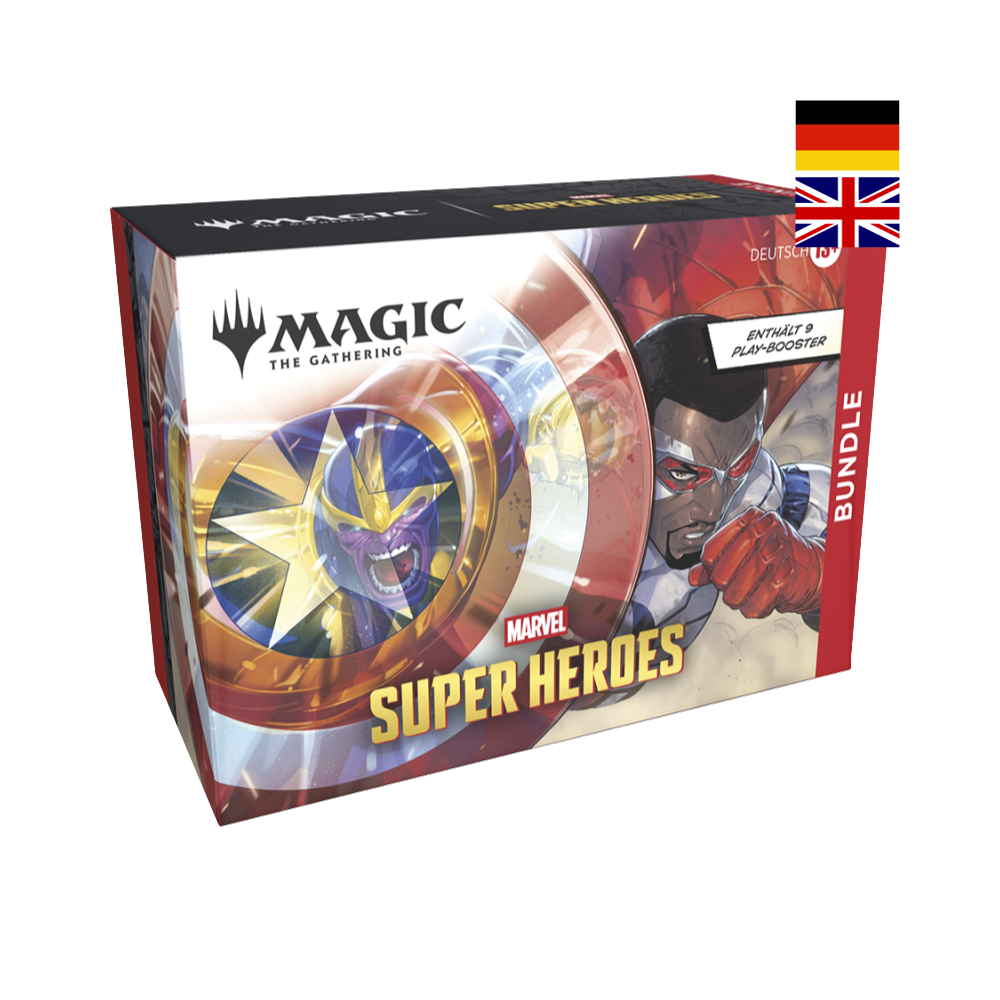 Magic: The Gathering Marvel Super Heroes Bundle mit Marvel Artwork und Play Boostern in deutscher oder englischer Sprache