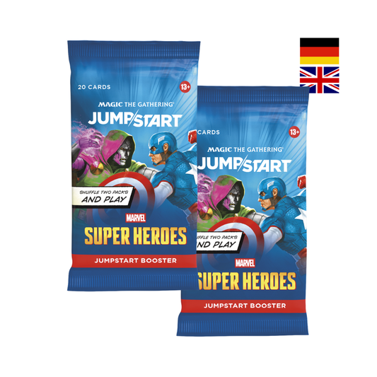 Magic: The Gathering Marvel Super Heroes Jumpstart Boosterpack mit Doctor Doom und Captain America Artwork