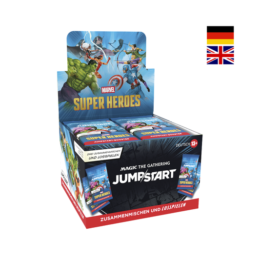 Magic: The Gathering Marvel Super Heroes Jumpstart Booster Display mit deutschen oder englischen Jumpstart Boostern