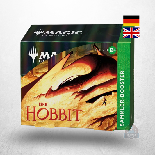 Magic: The Gathering – Der Hobbit Collector Booster Display mit 12 Sammler-Boostern in deutscher und englischer Sprachversion.
