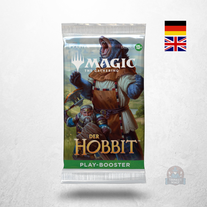 Magic: The Gathering – Der Hobbit Play Booster V2 mit Zwer und Bär auf der Vorderseite.