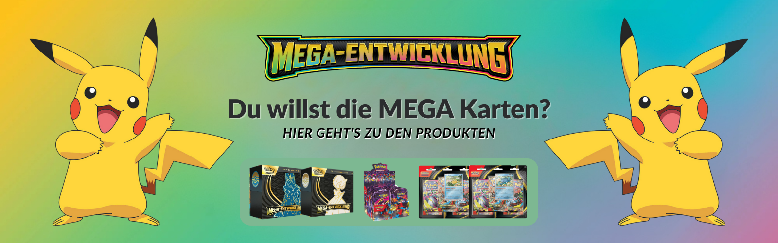 Pokemon Mega-Entwicklung Vorverkauf mit Top-Trainer-Box, Booster-Display und Blisterpacks vor buntem Hintergrund

Optional für Longform-Snippets (wenn du Meta-Titel, Social Cards o. Ä. brauchst):
Jetzt Pokémon Mega-Entwicklung Produkte vorbestellen – mit exklusiven Boostern & Sammlerboxen.