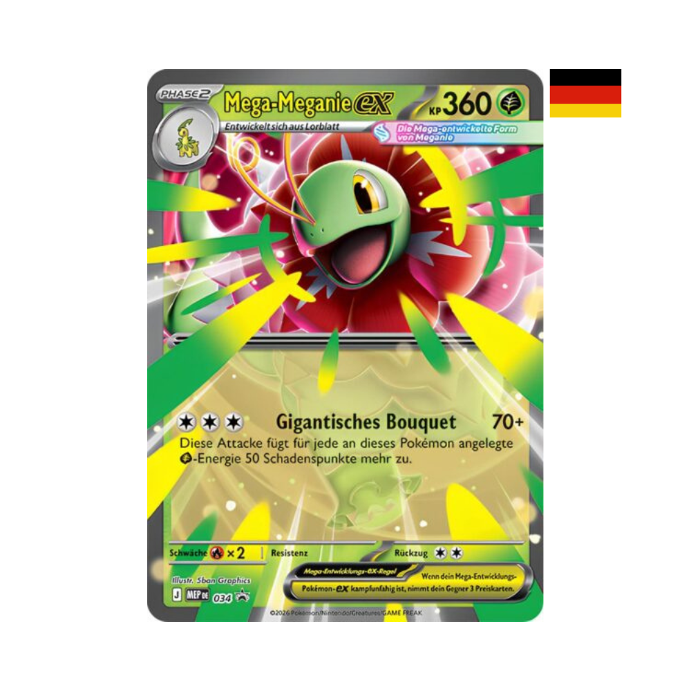 Pokémon Mega-Meganie ex Promo-Karte aus Erhabene Helden