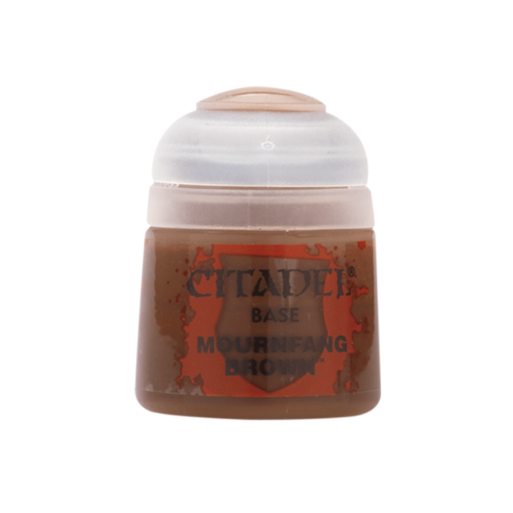Citadel Base Farbe Mournfang Brown Warhammer Acrylfarbe braun für Miniaturen ideal für Leder Holz und kräftige Grundschichten beim Bemalen