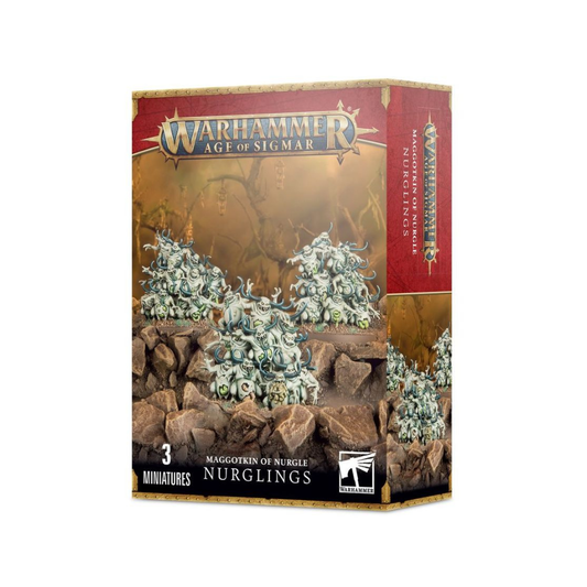 Warhammer Age of Sigmar Skaven Warpspark Nurglings Box mit drei Nurgling-Kriegsmaschinen