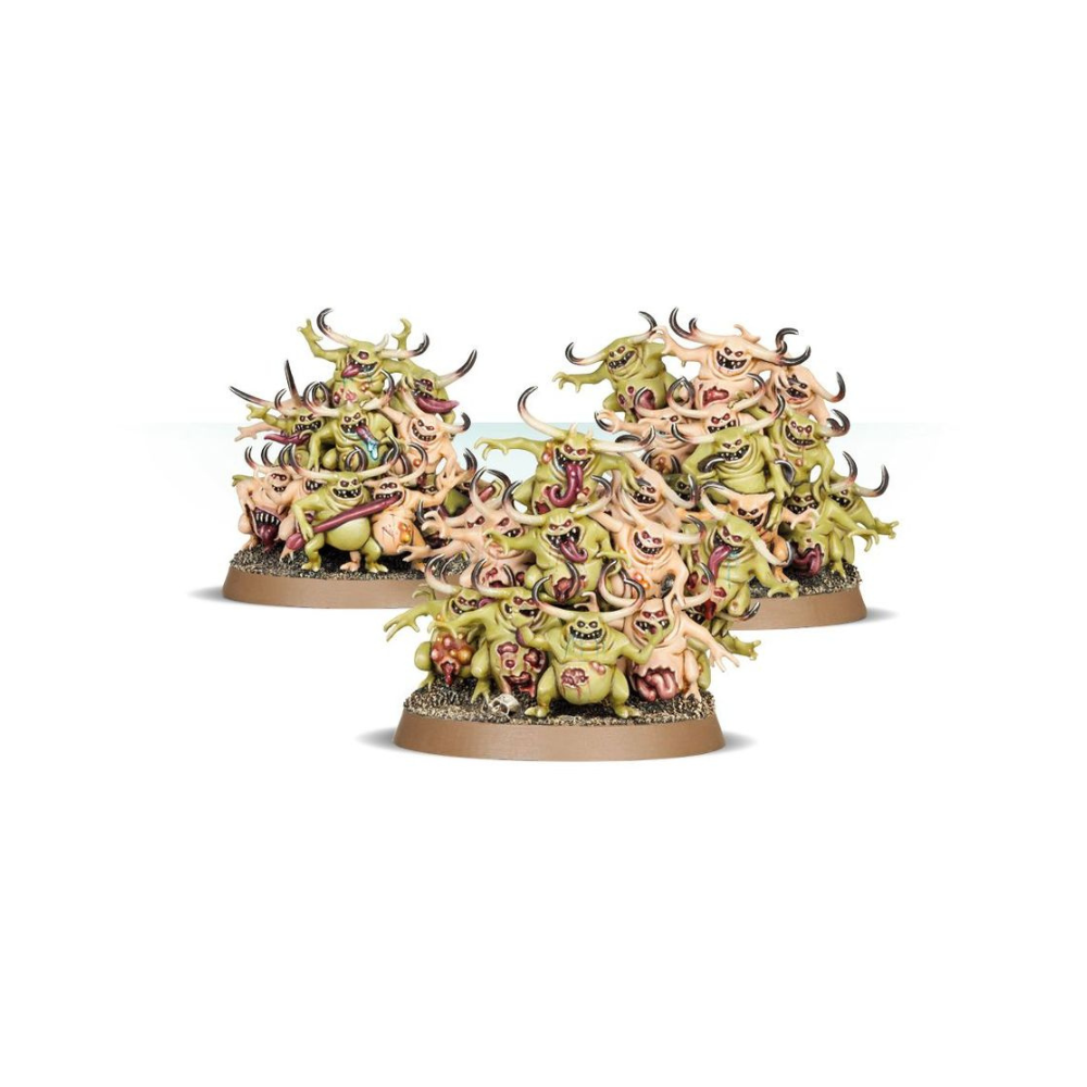 Warhammer Age of Sigmar Skaven Warpspark Nurglings Box mit drei Nurgling-Kriegsmaschinen