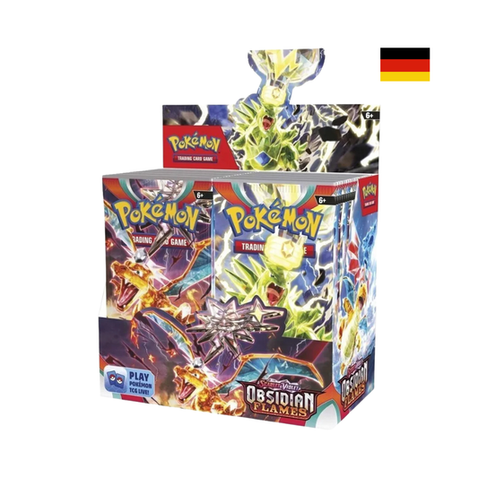 Pokémon Obsidian Flammen Booster Display mit 36 original Pokémon Boostern, versiegelte Pokémon Display Box zum Öffnen und Sammeln