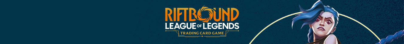 Riftbound League of Legends Trading Card Game offizielles Logo Banner.