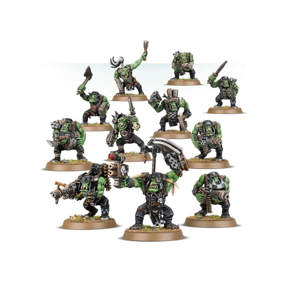Ork Boyz Miniaturen mit Nahkampfwaffen und Schusswaffen Warhammer 40.000 Figuren