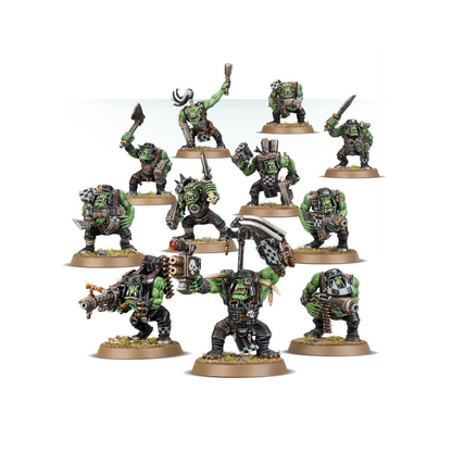 Ork Boyz Miniaturen mit Nahkampfwaffen und Schusswaffen Warhammer 40.000 Figuren