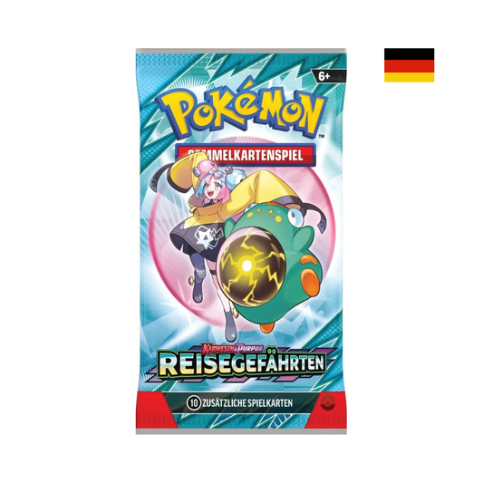 Pokémon Karmesin & Purpur Reisegefährten Booster – deutsches Pokémon Sammelkartenspiel Boosterpack mit 10 Karten