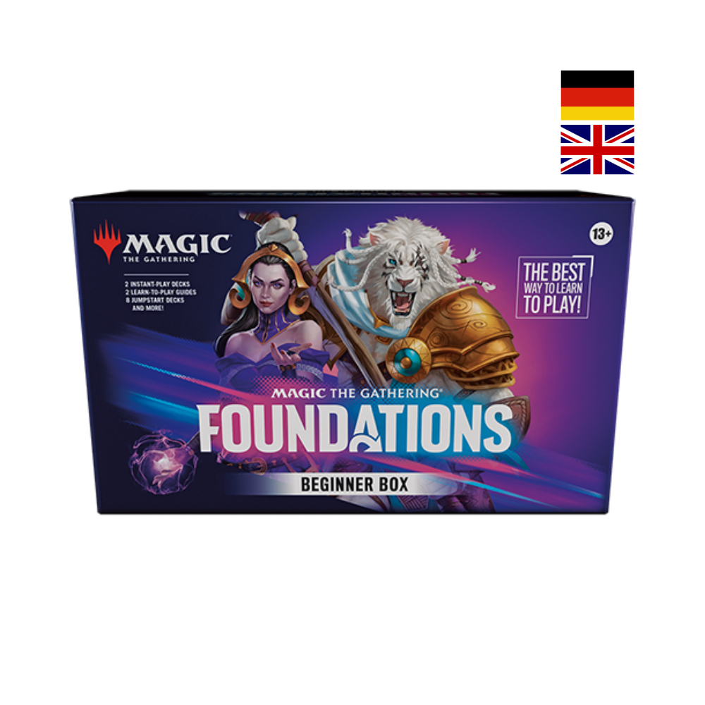 Magic The Gathering Foundations Beginner Box – Einsteigerbox mit 2 Spieldecks, Anleitungen und Jumpstart-Boostern für Anfänger.