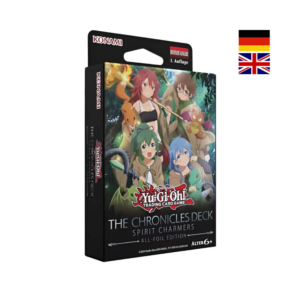 Yu-Gi-Oh! The Chronicles Deck Spirit Charmers All-Foil Edition von Konami mit Anime-Artwork, 51 Foilkarten für Sammler und Spieler